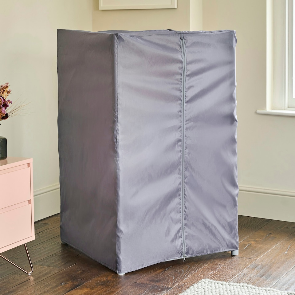 image 1 of Zennox 3 Tier Folding Heated Clothes Dryer with Cover | Energy Saving Clothing Laundry Airer with 30 Bars | Holds Up To 30kg
