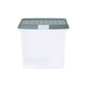 image 4 of Wham Clip 5x 21.5L Rectangular Plastic Storage Boxes with Clip Lock Lids. Ideal for Home, Office, Toys & More - Clear/Green Milieu | Green | Green Milleu | 5