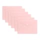 image 1 of Pack of 12 A4 Light Pastel Pink Soft Touch Plastic Document Wallets with Button Closure