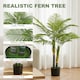 image 3 of HOMCOM 120cm Artificial Palm Tree with 14 PEVA Leaves in Pot, Green