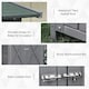 image 4 of Outsunny Small Shed, Wooden Garden Shed with Flexible Table, Hooks and Ground Nails, Lockable Tool Shed with Asphalt Roof, 140 x 75 x 157cm, Grey