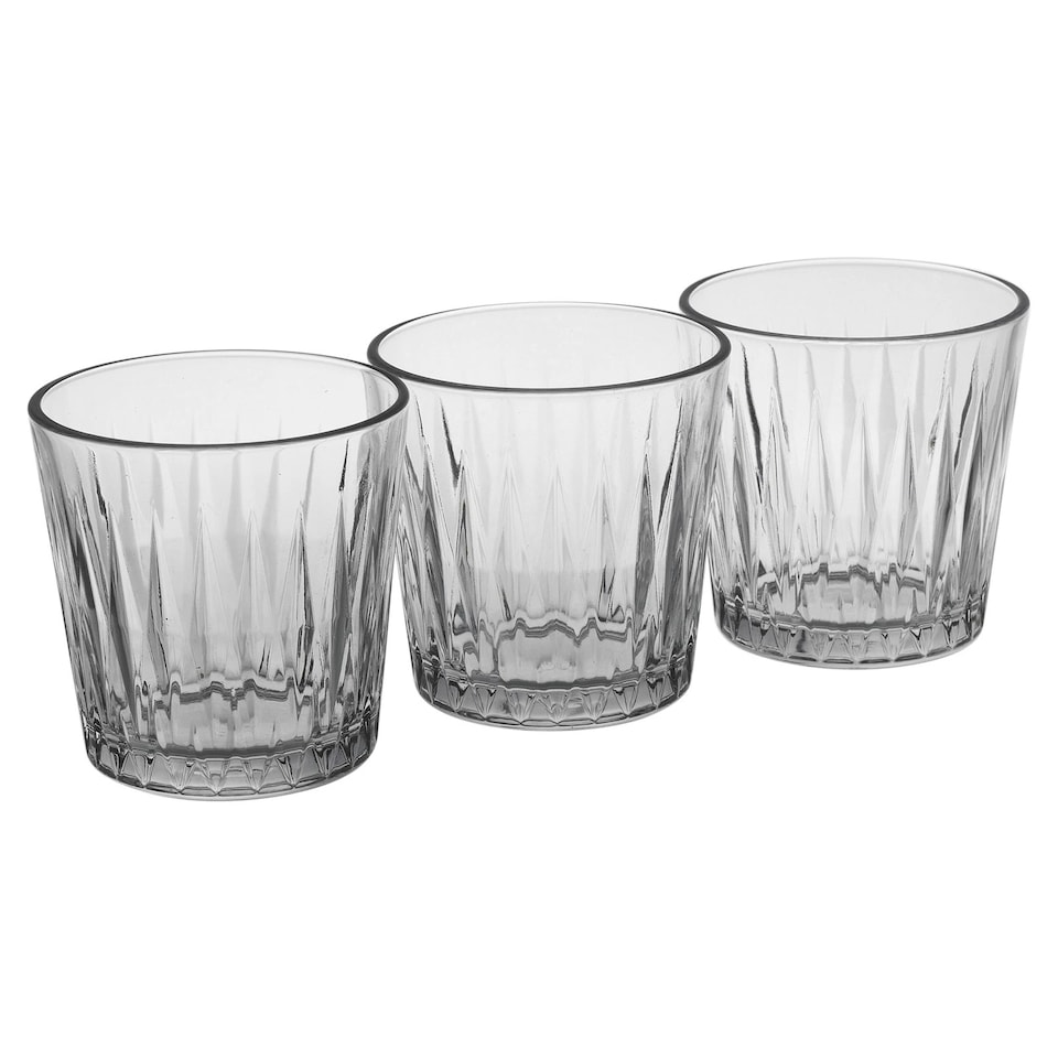 image 1 of Highball Drinking Glasses Whiskey Water Juice Tumblers 6 Set | Clear | 1 set of each | 300ml + 350ml