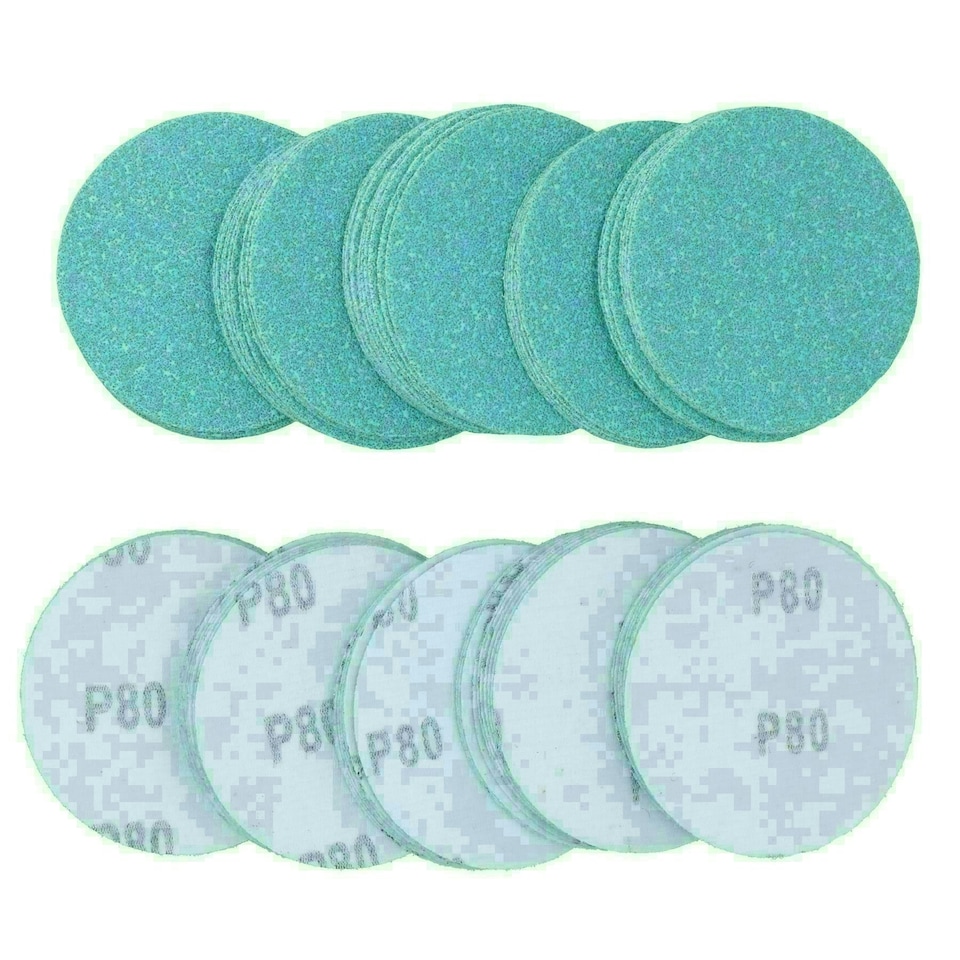 image 1 of 75mm Ceramic Abrasive Sanding Polishing Discs Hook And Loop 80 grit 500pc