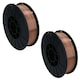 image 1 of 0.6mm Mild Steel Mig Welding Wire Spool Gas Argon CO2 5kg Reel Copper Coated 2 Pack