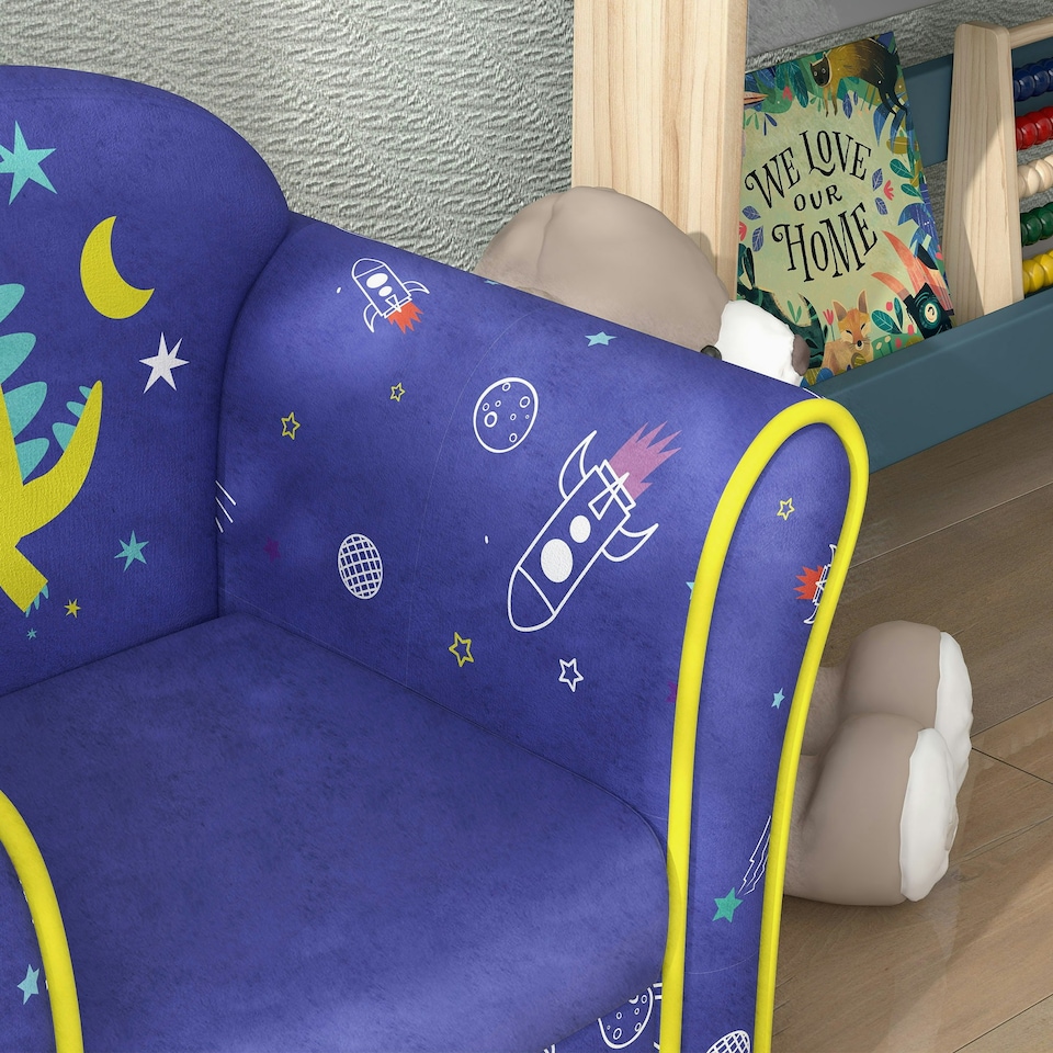 image 1 of AIYAPLAY Kids Armchair Toddler Sofa Chair Bedroom Playroom Blue