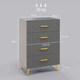 image 7 of HOMCOM Bedroom Chest of Drawers, 4-Drawer Dresser with Aluminium Legs