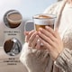 image 4 of Set of 2 Double Walled Glass Mug 450ml Clear