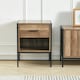 image 2 of Living and Home One-Drawer Wooden Nightstand Table