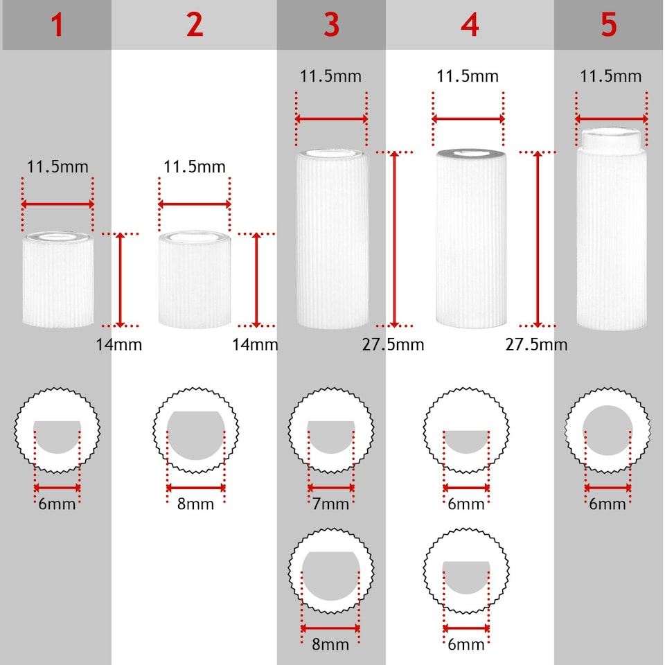 image 1 of SPARES2GO Universal White Control Knobs for All Makes and Models of Oven Cooker & Hob (Pack of 4)