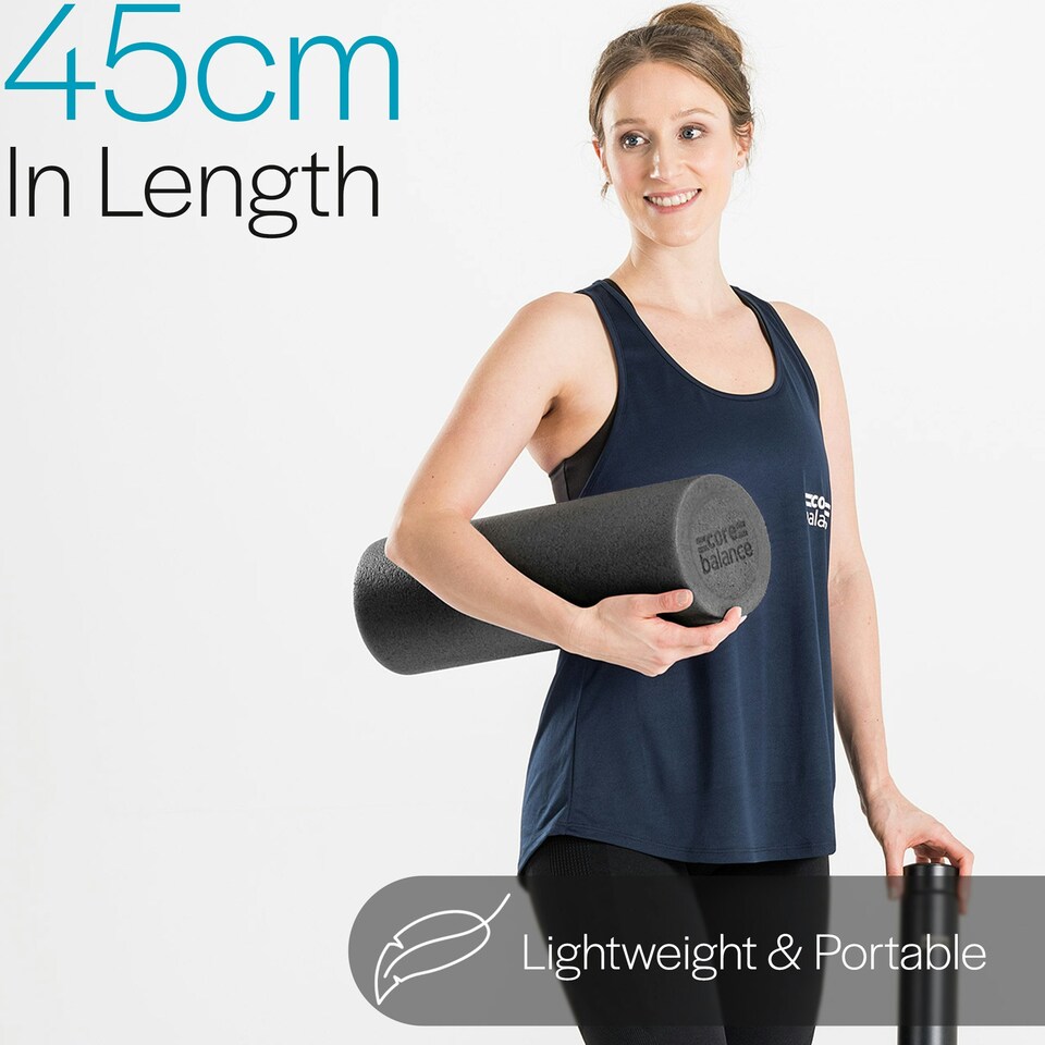 image 1 of 45cm EPE Foam Roller - Black