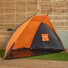 115cm x 210cm Portable Pop up Sun Shade Beach Tent with Carry Handle | Orange | Orange