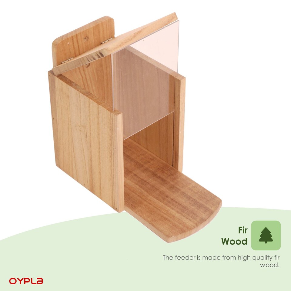 image 1 of Wooden Garden Wildlife Squirrel Feeder Box