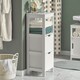 image 5 of SoBuy FRG127-W,Narrow Bathroom Cabinet with 2 Drawers and 1 Shelf | White | White
