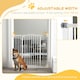 image 8 of PawHut 74-100cm Adjustable Metal Pet Gate Safety Barrier w/Auto-Close Door White