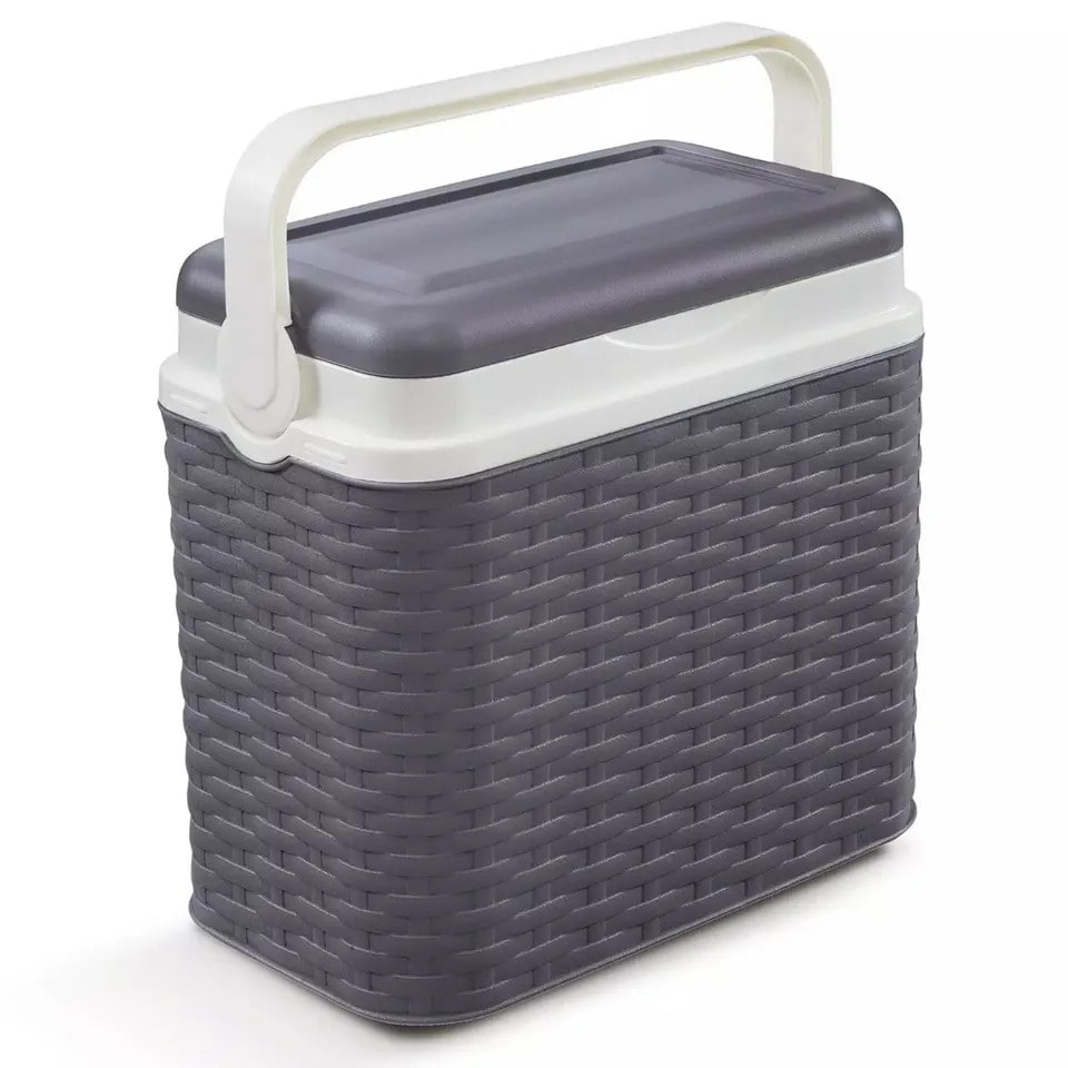 image 1 of 10L Rattan Insulated Small Cooler Box | Black | 1