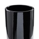 image 3 of Interiors by Premier Black and Silver Small Pedestal Vase, Glossy Stoneware Vase With Metallic Silver Base, Decorative Vase Black