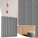 image 1 of NOVECRAFTO Decorative 3D Wall Panels (50cm x 50cm) 3D Fluted Line Design PVC Cladding Panel