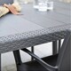 image 3 of Long Anthracite Garden Dining Table & Foldable Chairs Set Outdoor Furniture
