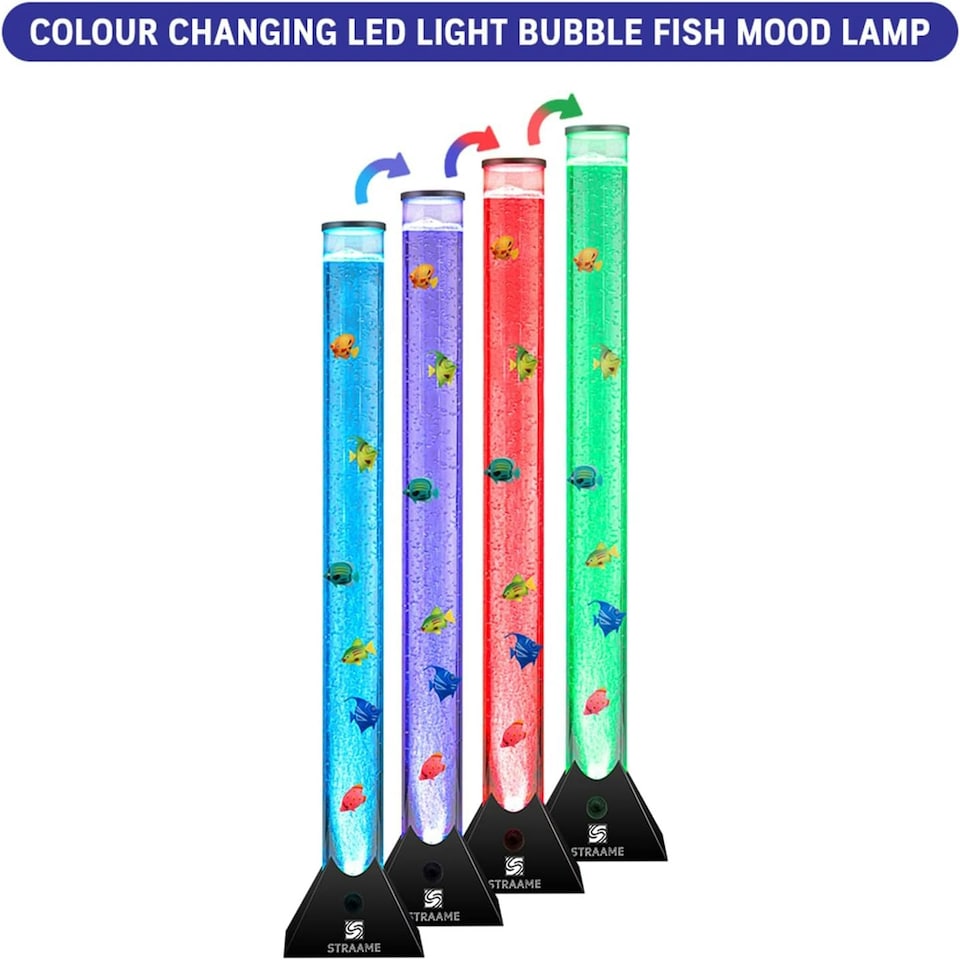 image 1 of Straame 90cm LED Bubble Fish Lamp Black