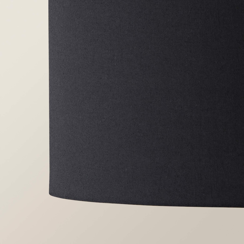 image 1 of ValueLights Reni Black Fabric Small Drum Shade | Black