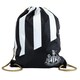 image 1 of Newcastle United FC Stripe Drawstring Bag - Black/White - One Size | Black | One Size