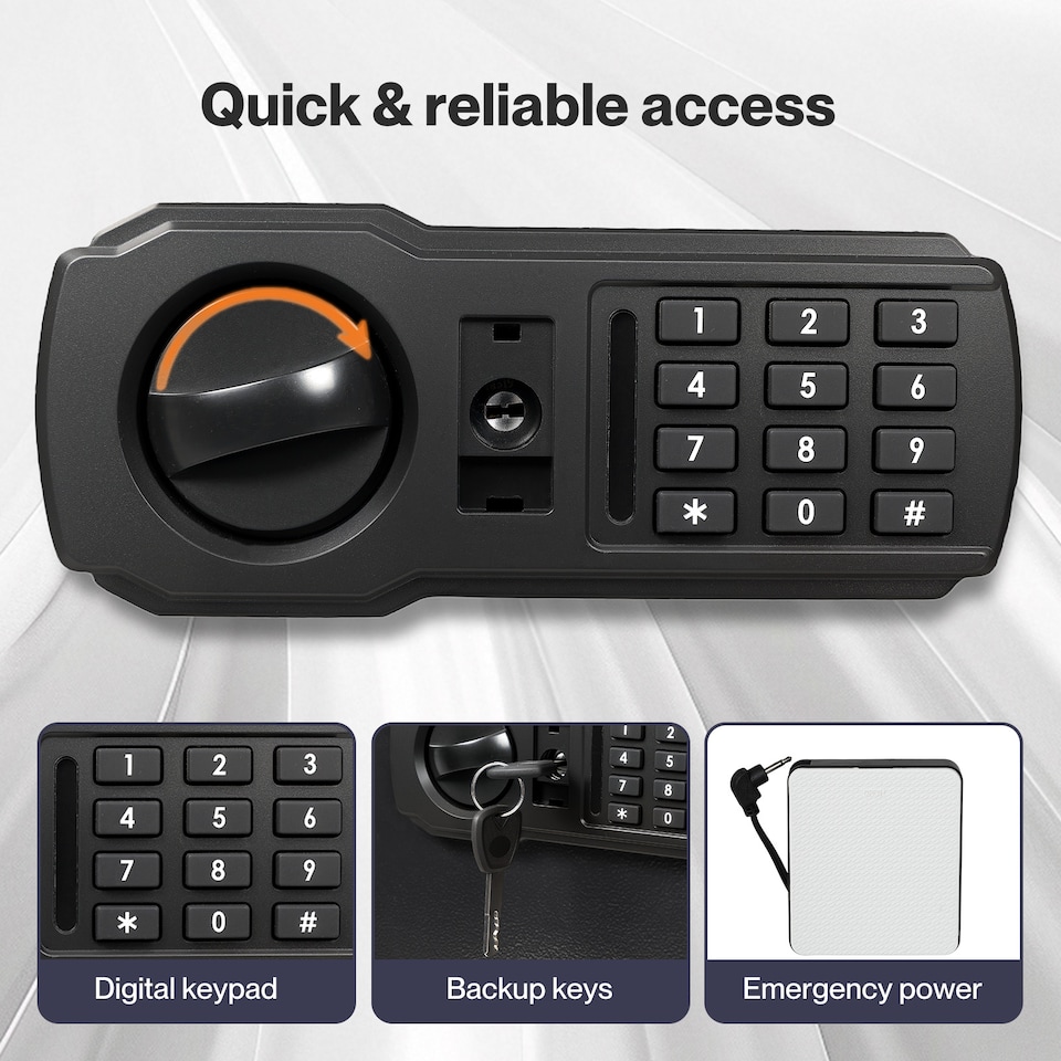 image 1 of Levede Safe Fireproof Security Box Home Office Cash Lock Deposit Password 31L