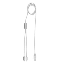 MidOcean Cablong 2 in 1 Charging Cable - Silver - One Size