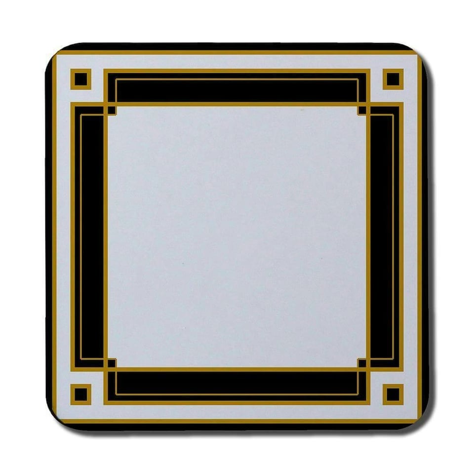 image 1 of Art Deco Black & Gold (Coaster)