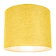 image 3 of Contemporary and Sleek Yellow Plain Linen Fabric Drum Lamp Shade 60w Maximum | Yellow