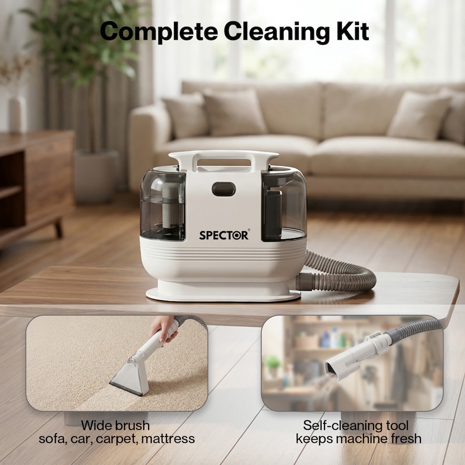 image 1 of Spector Carpet Cleaner Portable Handheld Cleaner Upholstery Cleaning Machine