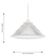 image 8 of Set of 2 Barnes - Clear 25cm Fluted Glass Pendant Shades | Clear | Medium | 2