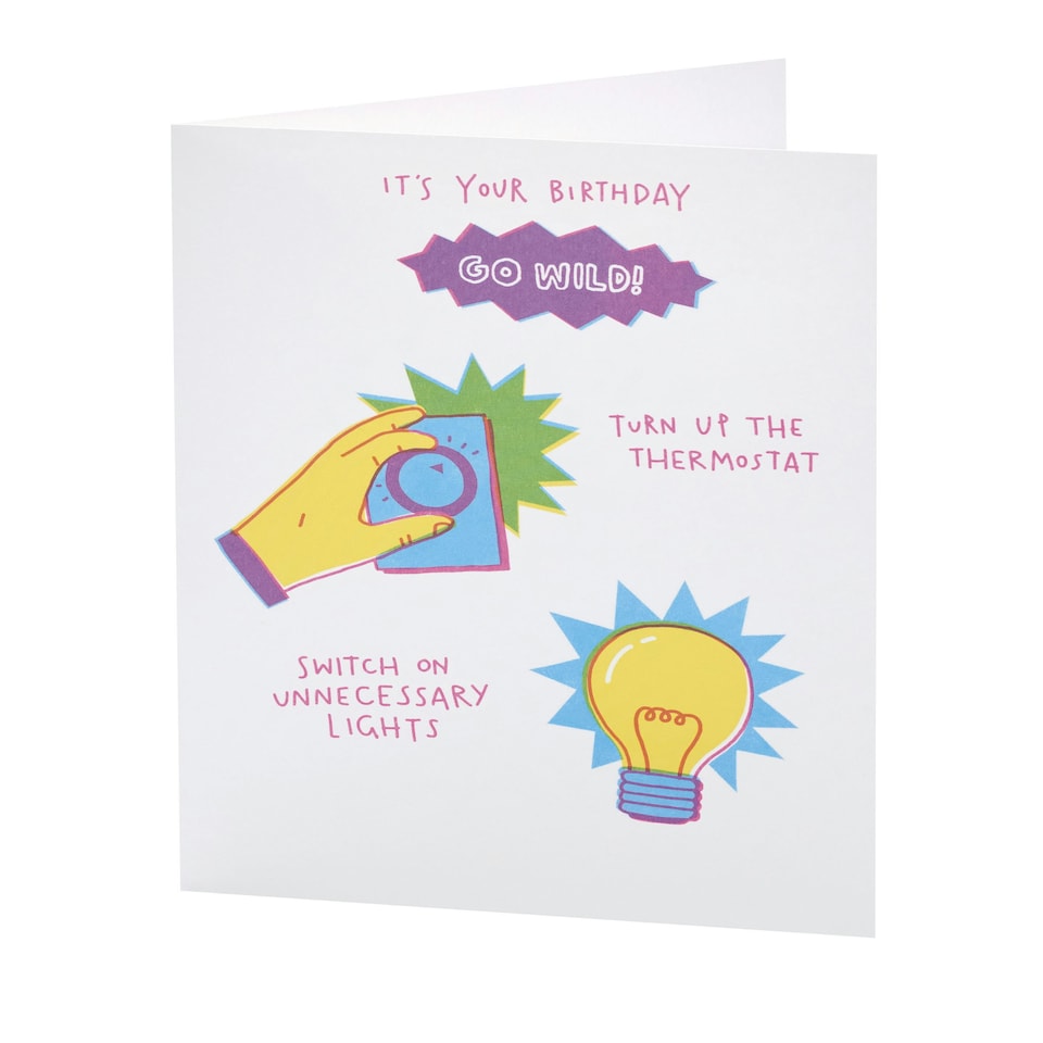 image 1 of UK Greetings | Birthday Card | Happy Birthday Gifts | Her/Him | Funny Go Wild Design | With Envelope