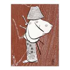 Samurai 1920 Vintage Japanese Retro Japan Wall Art Print Sekka 12x16"