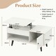 image 2 of COSTWAY Lift Top Coffee Table w/Hidden Compartment White White