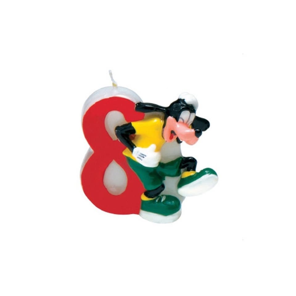 Disney Number Goofy 8th Birthday Candle - Multicoloured - One Size
