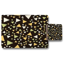Yellow Green Triangles (Placemat & Coaster Set)