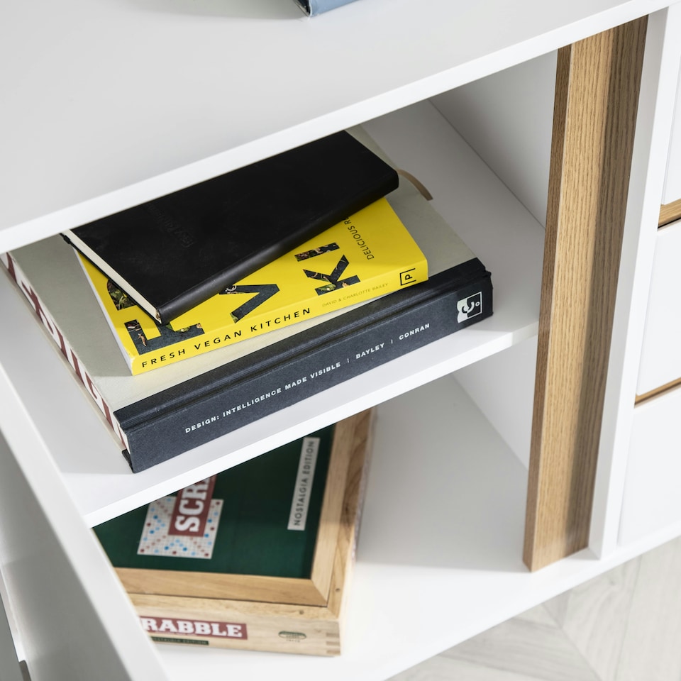 image 1 of Otto Sideboard Large 2 Door with Drawers in Grey | Grey