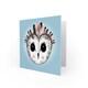 image 2 of Feathered Headdress Owl Art Blank Just to Say Card