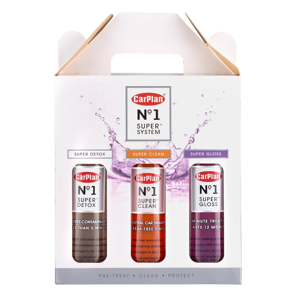 image 1 of Car Wash Valet Detailing Gift Set Pre Clean Wash Protect Shine CarPlan No1