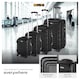 image 3 of Suitcase Set of 4 ABS Hard Shell Luggage Travel Trolley 4 Wheel Lightweight Telescopic Handle | Black | black | 1