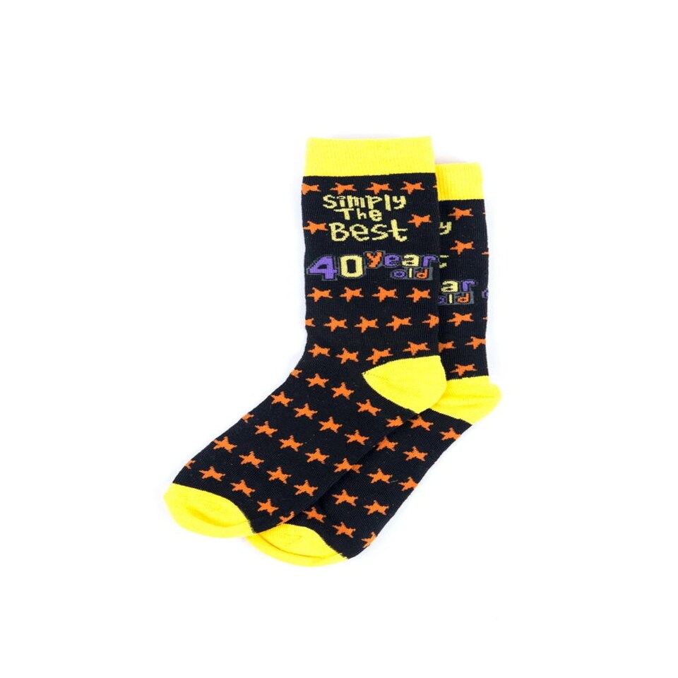 image 1 of Simply The Best 40 Year Old Socks Multi