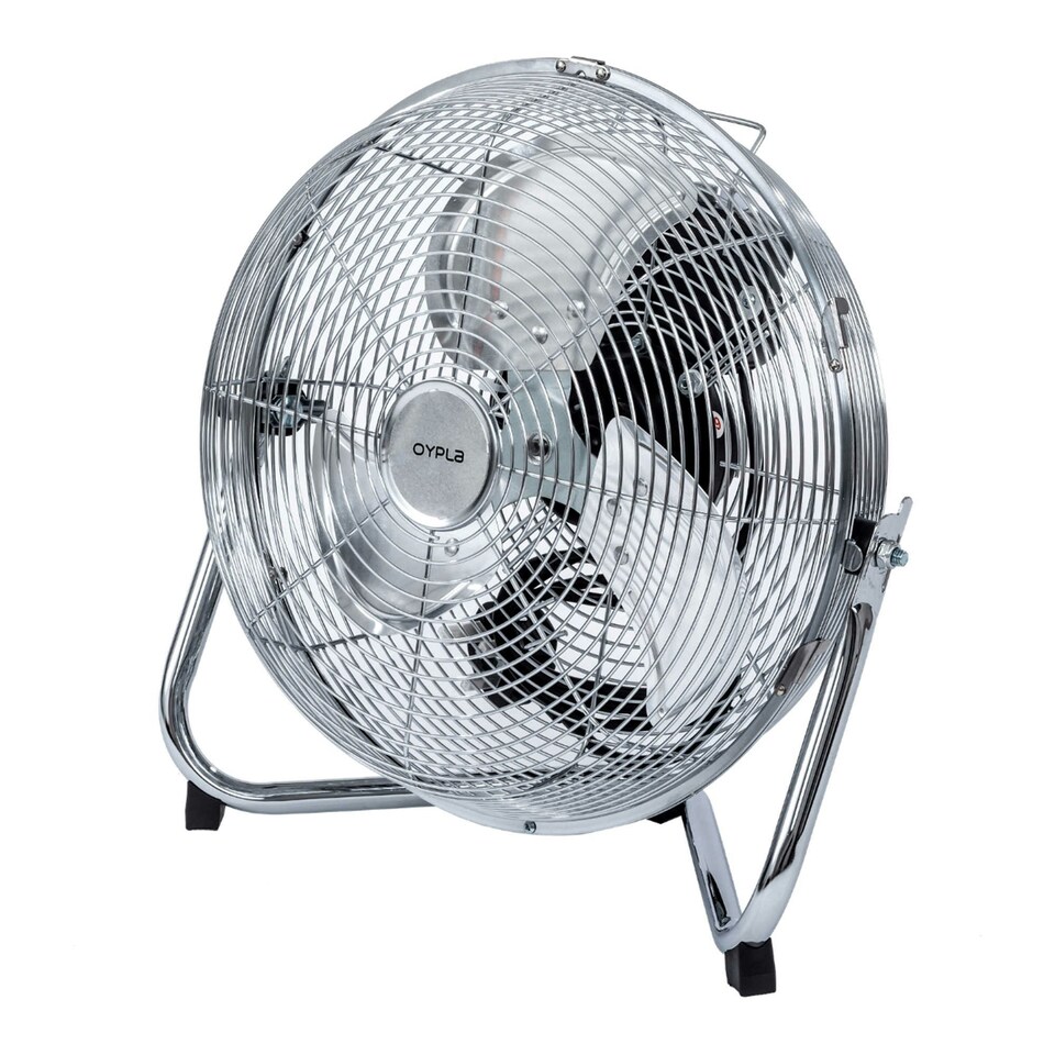 image 1 of Oypla Electrical 12" Inch Chrome 3 Speed Floor Standing Gym Fan Hydroponic