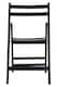 image 1 of Interiors by Premier Wood Black Finish Folding Chair, Space-saver Camping Chair, Easy Foldable Wood Chair, Easy to Clean Chair