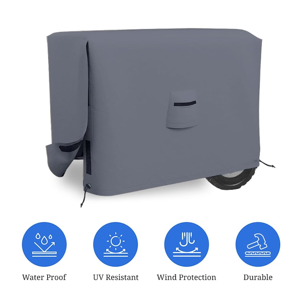 image 1 of Covers&All Outdoor Generator Cover, 32 in L x 24 in W x 24 in H, Grey