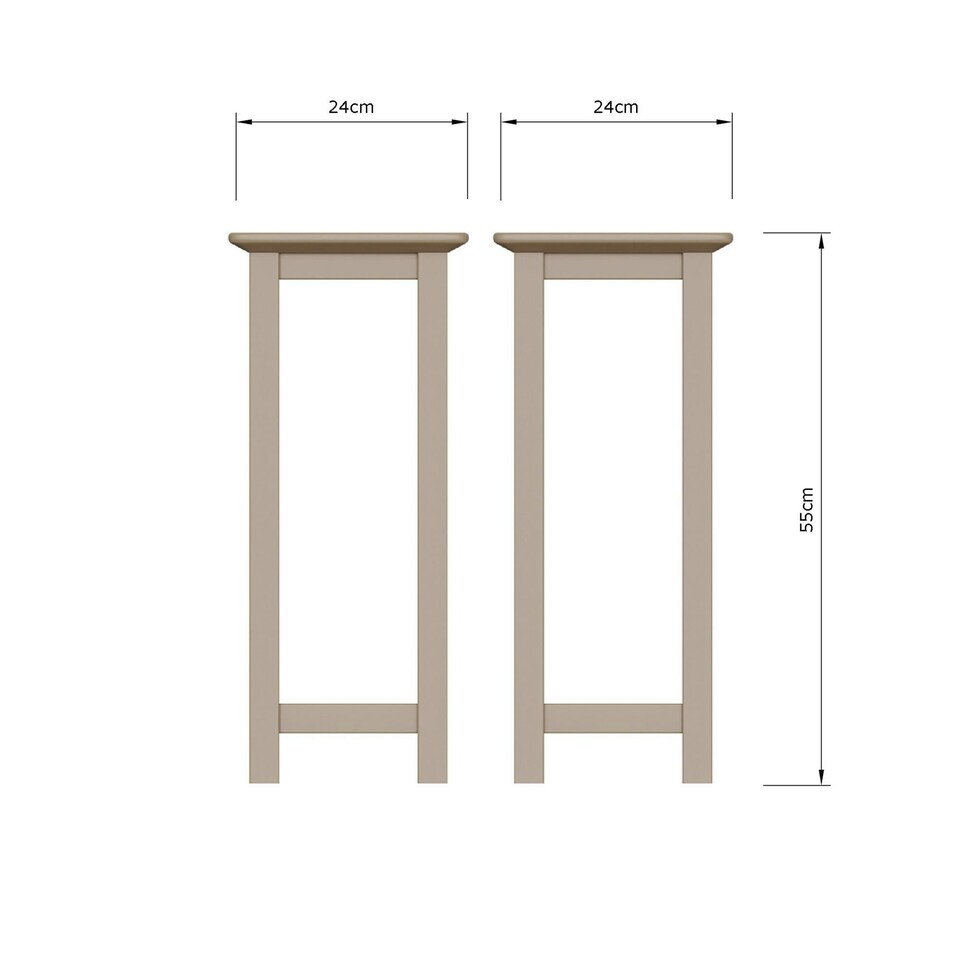 image 1 of Palma Side Table Plant Stand Putty Grey
