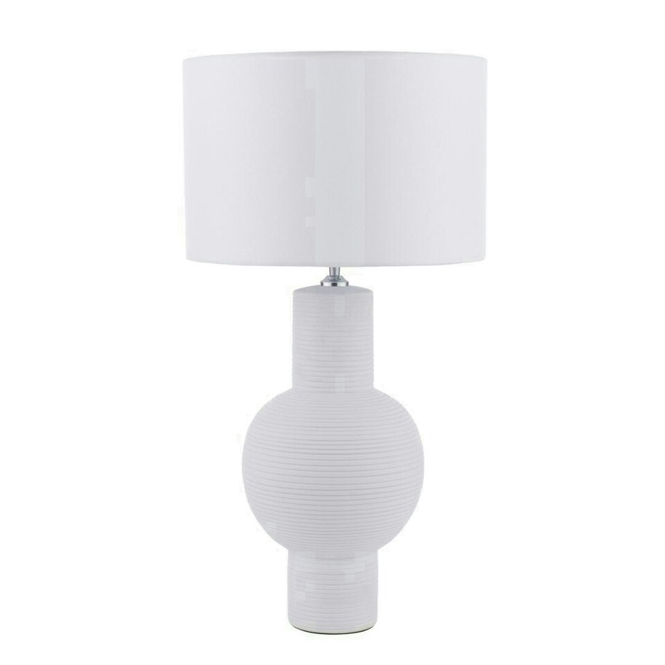 image 1 of Meredith White Ceramic Table Lamp White