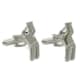 image 1 of Golfer Cufflinks - Onyx Art CK182 Golf Player Novelty Cuffs