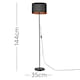 image 6 of ValueLights Charlie Black Stem Floor Lamp Black Shade & Bulb | Black