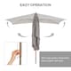 image 3 of Outsunny 2 x 3(m) Wood Garden Parasol Sun Shade Patio Umbrella Canopy