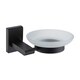 image 3 of Showerdrape Unity Black Stainless Steel Wall Mounted Frosted Glass Soap Dish | Multi | 1